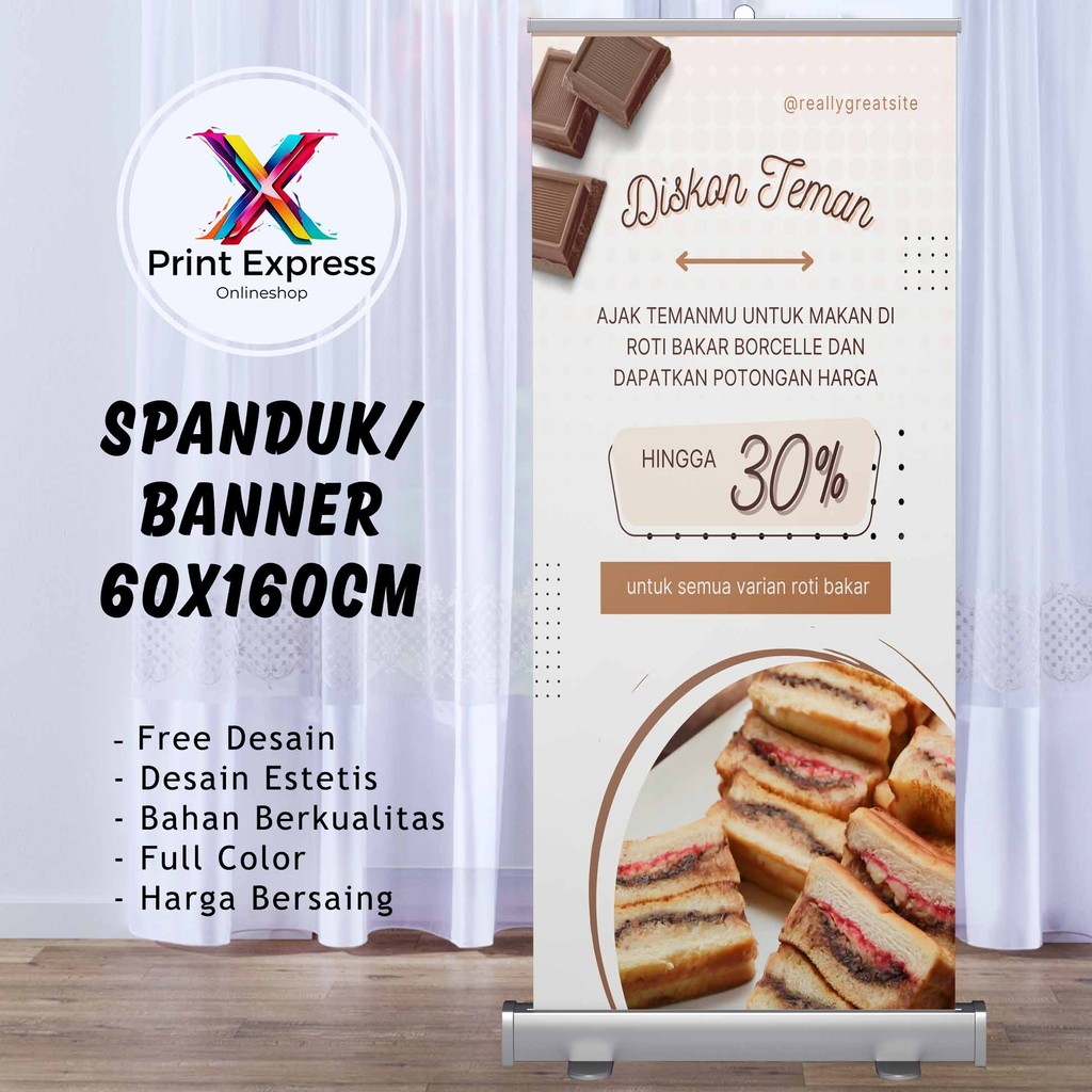 Jual Cetak Spanduk Roti Bakar Promo 60x160 Cm Bisa Rekues Free | Shopee ...