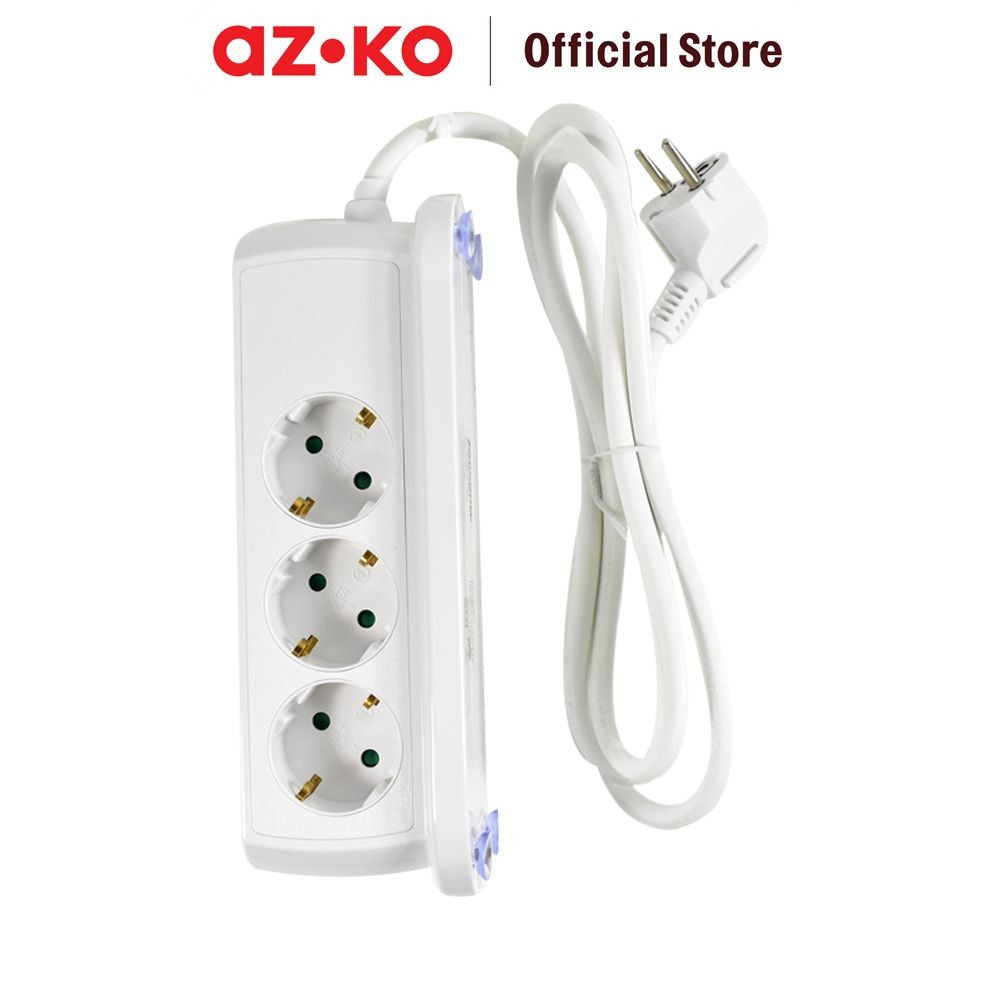 Jual AZKO Krisbow Stop Kontak 3 Soket & 2 Port Usb Electric Socket ...
