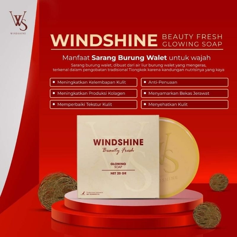 Jual Sabun WindShine Glowing Soap Wajah Best Seller️ Original | Shopee ...
