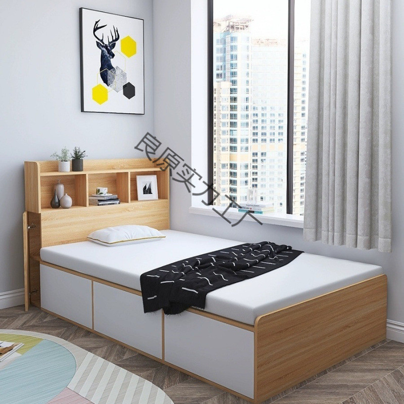 Jual New Children's Bed Solid Wood Stepping Rice Bed Box Small ...