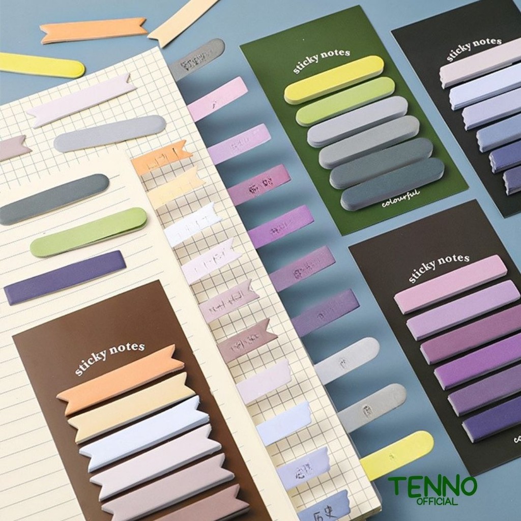 Jual TENNO Sticky Notes Gradasi Set 6 Warna Isi 120 Lembar Memo Stick ...
