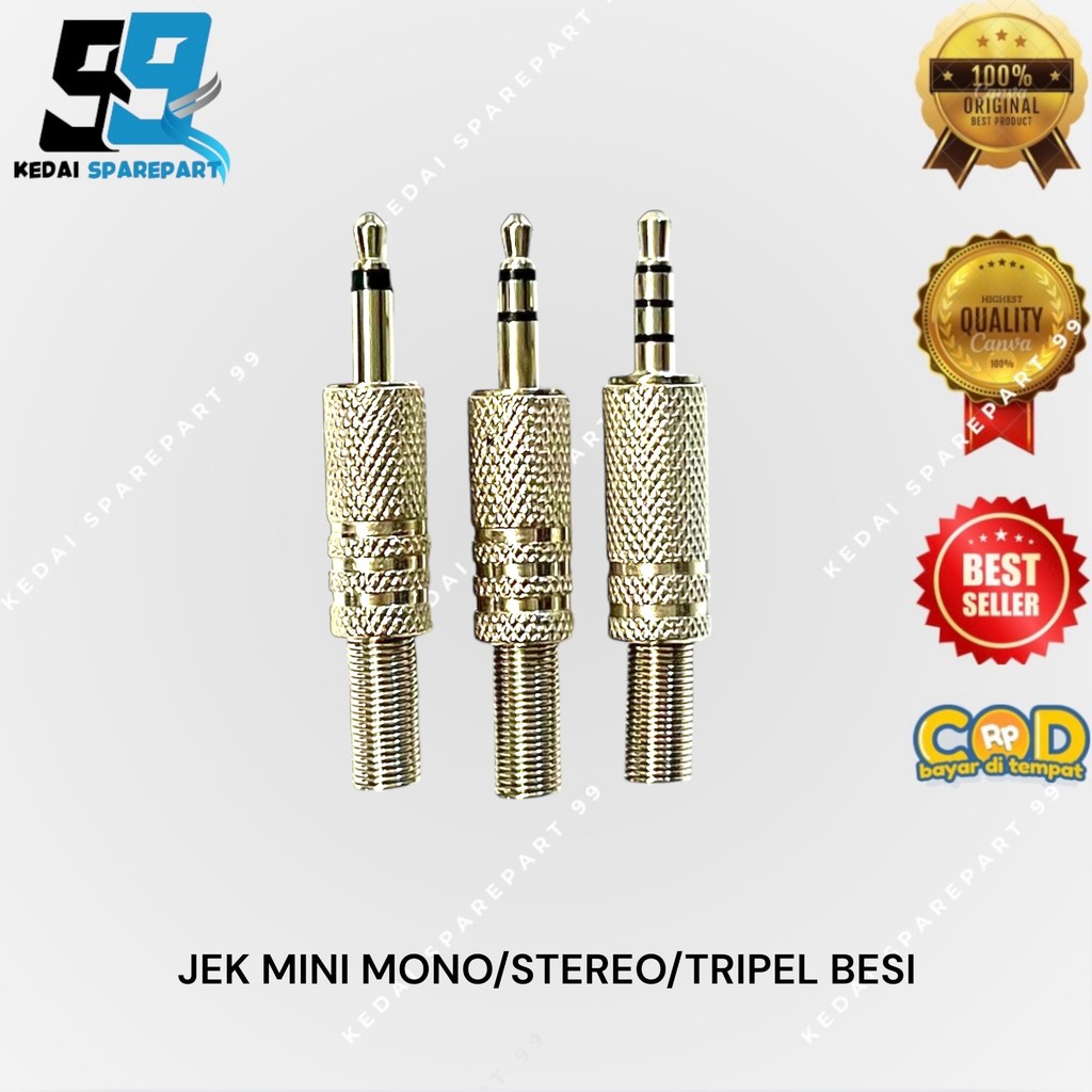 Jual JEK MINI MONO BESI | JEK MINI STEREO BESI | JEK MINI TRIPEL BESI ...