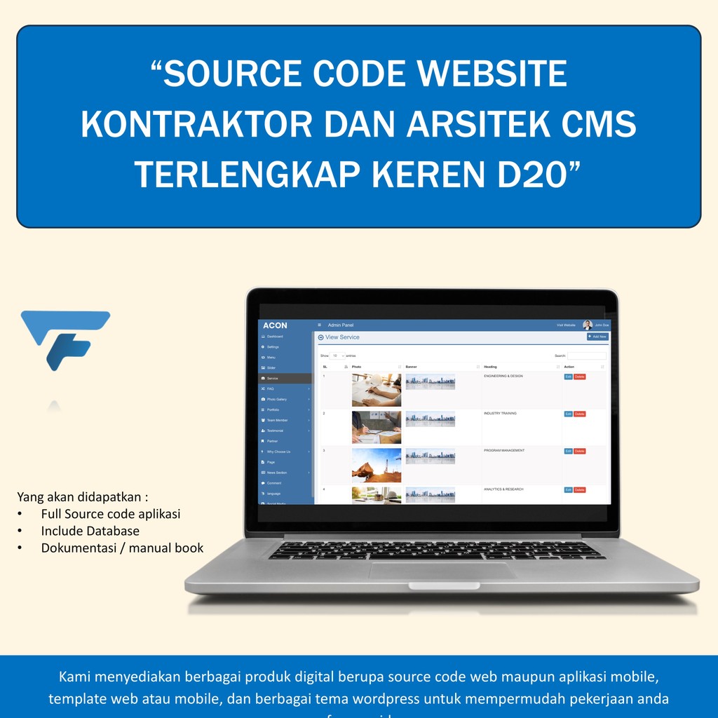 Jual SOURCE CODE WEBSITE KONTRAKTOR DAN ARSITEK CMS TERLENGKAP KEREN ...