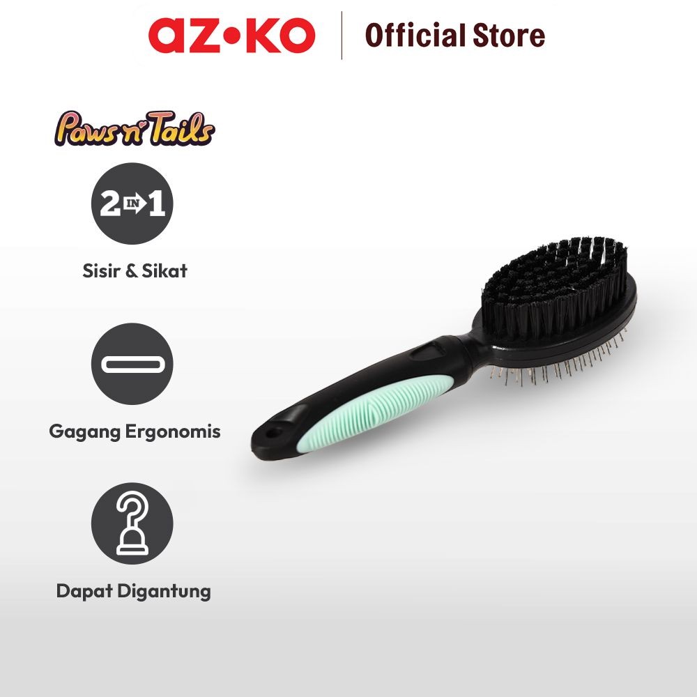 Jual AZKO Paws N Tail Sisir Hewan Double Side Small Undercoat Rake ...