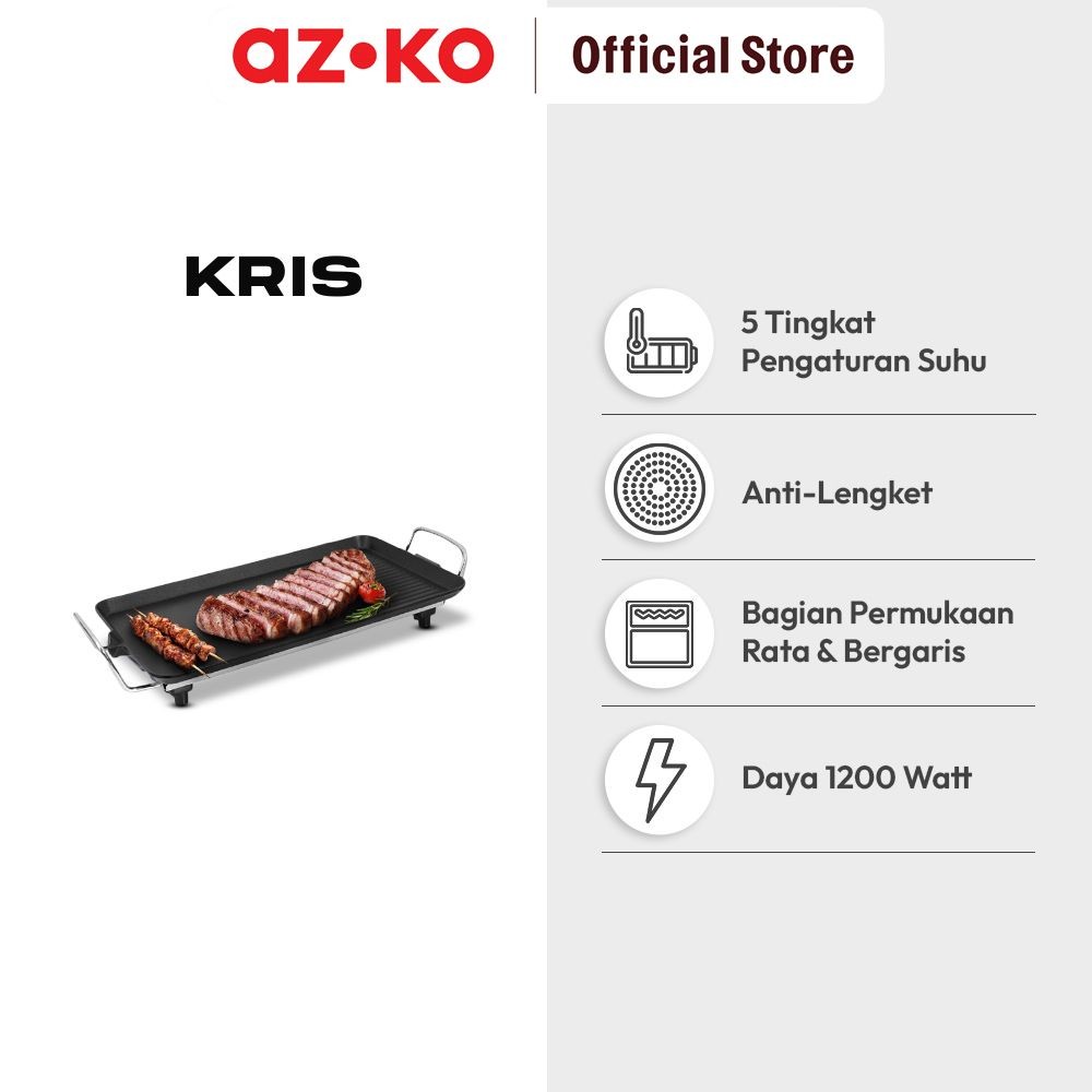 Jual AZKO Kris Alat Pemanggang Listrik 1200 watt Bbq Tools Griller ...