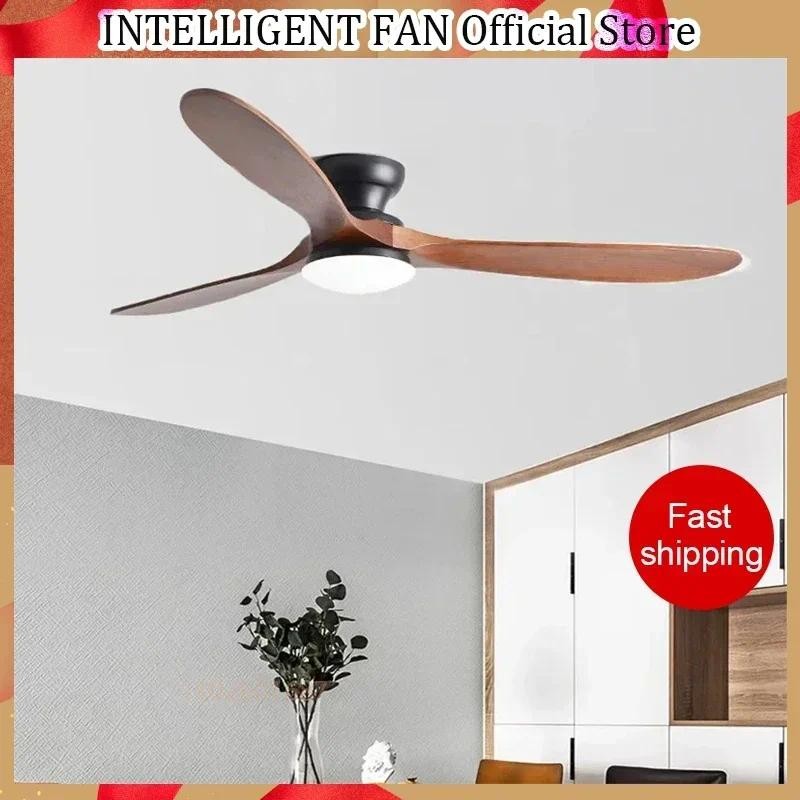 Jual 52inch Low Floor Ceiling Fan Light Remote Control Led Llights ...