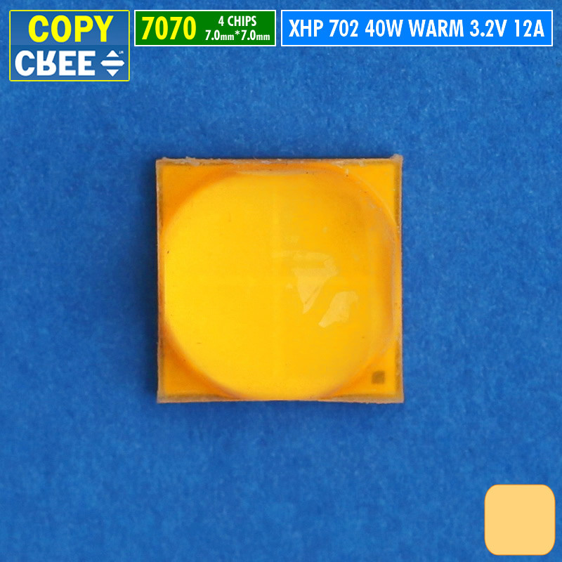 Jual Chip 40W XHP 702 Led Warm Copy Cree 3.2V 12A SMD 7070 3000K 3500K ...