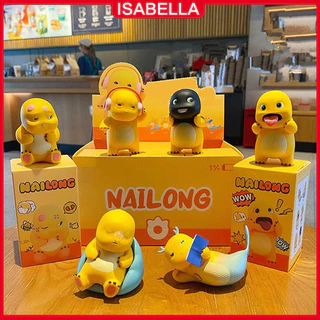 ISABELLA Original Blind Box Nailong / Figure Nailong Boneka / Dekorasi Nailong Dino Kuning Asli / Dekorasi Desktop / Dekorasi Mobil / Minifigure Nailong Gosong / Mainan Nailong Hadiah Kado / Gantungan Kunci Dino Kuning / Mainan Gantungan Kunci Nailong