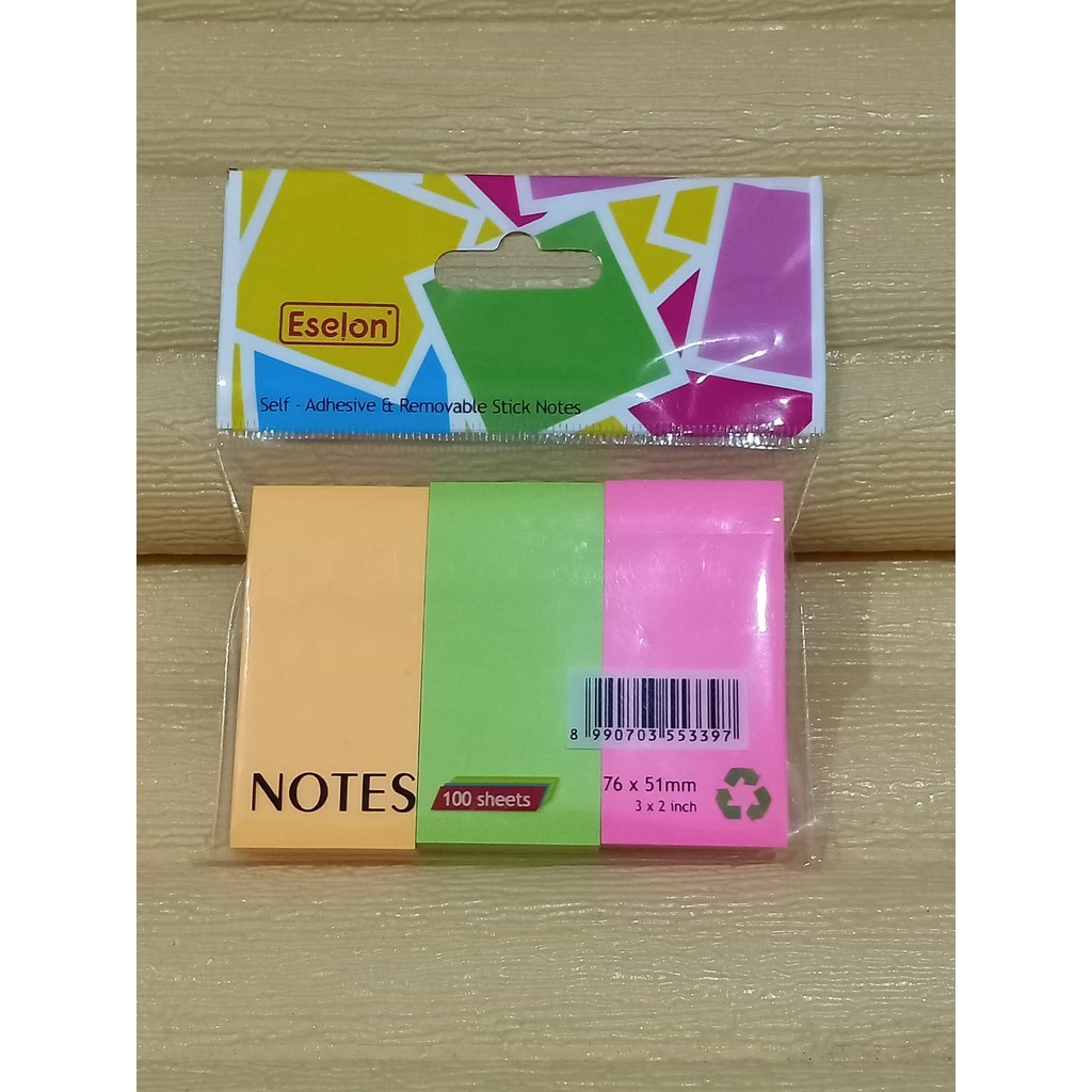Jual *KA* STICKY NOTE WARNA POLOS / STICKY NOTES PENANDA HALAMAN ...