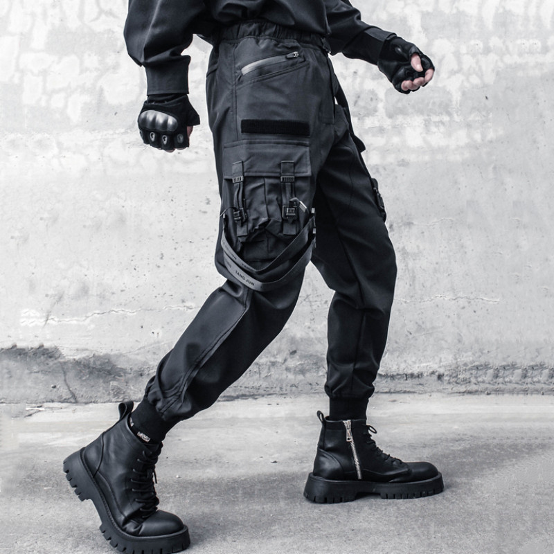 Jual High Street Techwear Style Multi-pocket Cargo Pants Men Clothing ...