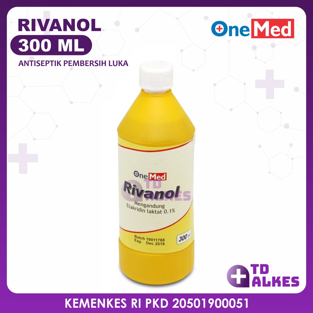 Jual Pembersih Luka Rivanol Onemed 300ml Antiseptik Botol Kemasan 300cc ...
