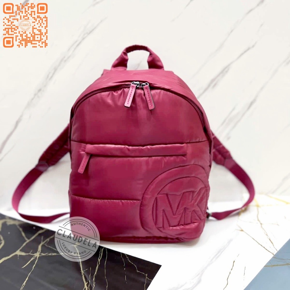 Michael Kors Rae medium Berry quilted Nylon Fabric Shoulder Backpack Bag New Michael Kors Rae Medium Backpack Soft Quilted Polyester  main image 3