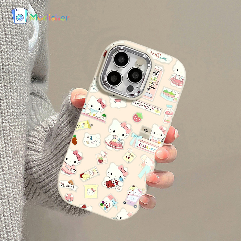 Jual Casing IPhone Screen full of easy bear IMD Hologram Feather Case ...