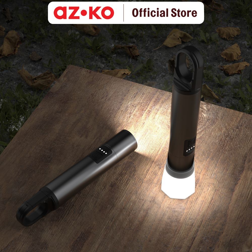 Jual AZKO Powerlite Senter Dengan Powerbank Rechargeable 500 Lumens ...