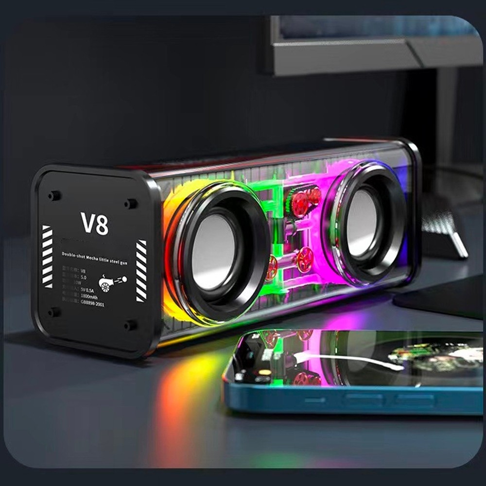 Jual V8 Meriam Baja Kecil Mecha Speaker Bluetooth Subwoofer Meriam Baja ...