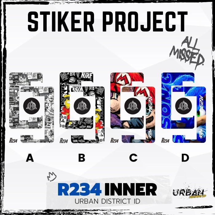 Jual Sticker/ Stiker Garskin Inner Style R234 Part 1 HC Retro by ...