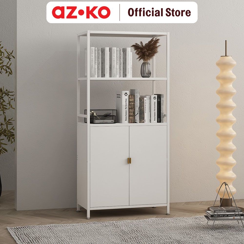 Jual AZKO Stora Kabinet Kantor Metal 5 Tingkat Dengan 2 Pintu - Putih ...