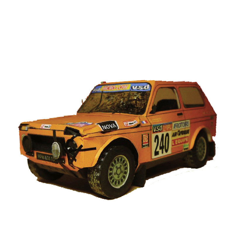 Jual LADA NIVA 1985 1:32 Dakar Rally Racing Car Origami Art Mini 3D ...