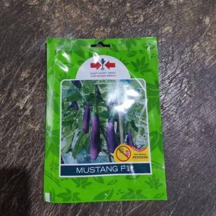 Cap Panah Merah - Benih Terong Ungu MUSTANG F1, Isi 400 Butir