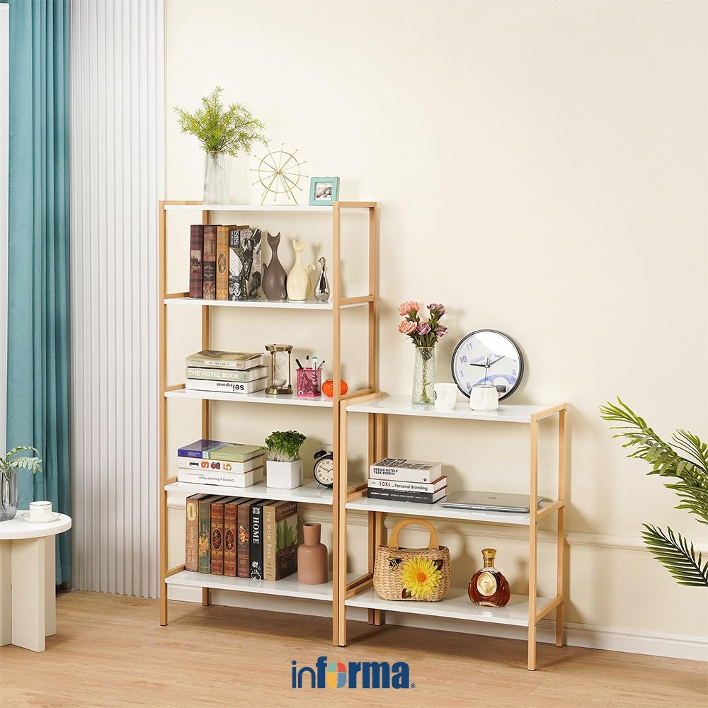 Jual Informa Frey Rak Besi 5 Tingkat - Putih Beech Storage Rack Metal ...