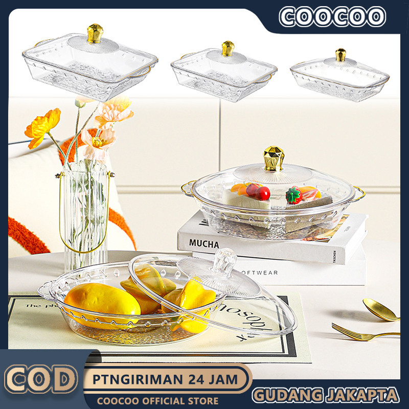 Jual Tempat buah Tempat Roti aesthetic Nampan/Set Nampan dan Tutup Roti ...