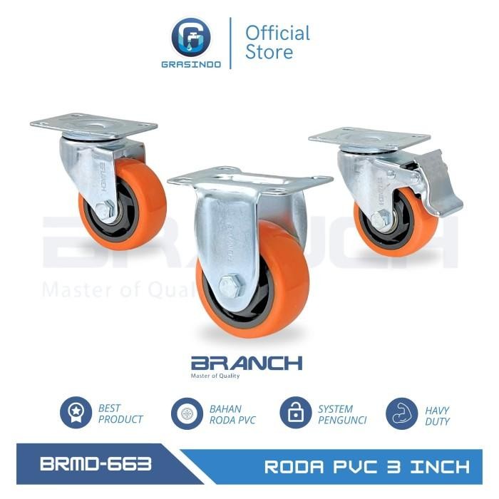 Jual Roda Pvc 3 Inch Havy Duty / Roda Troli 3 Inch / Roda Kastor 3 Inch ...