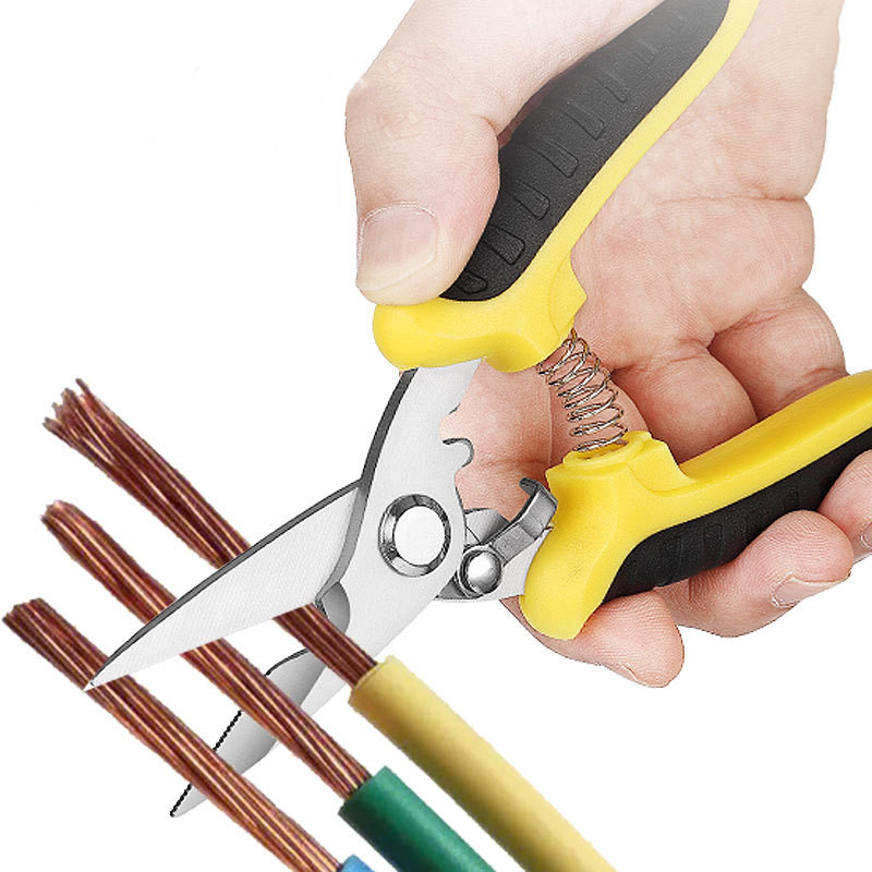 Jual 1PC Stainless Steel Electrician Scissors Multifunction Manually ...