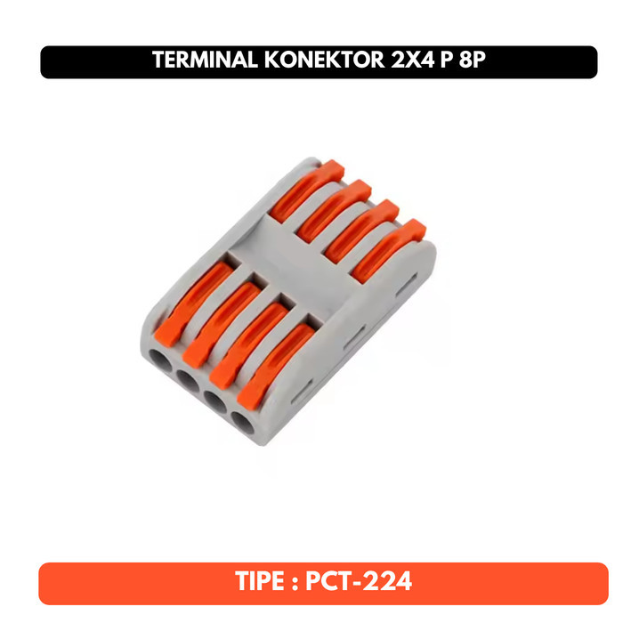 Jual Connector Konektor PCT-224 Kabel 2x4 Pin 8p PCT 224 TAB mod ...