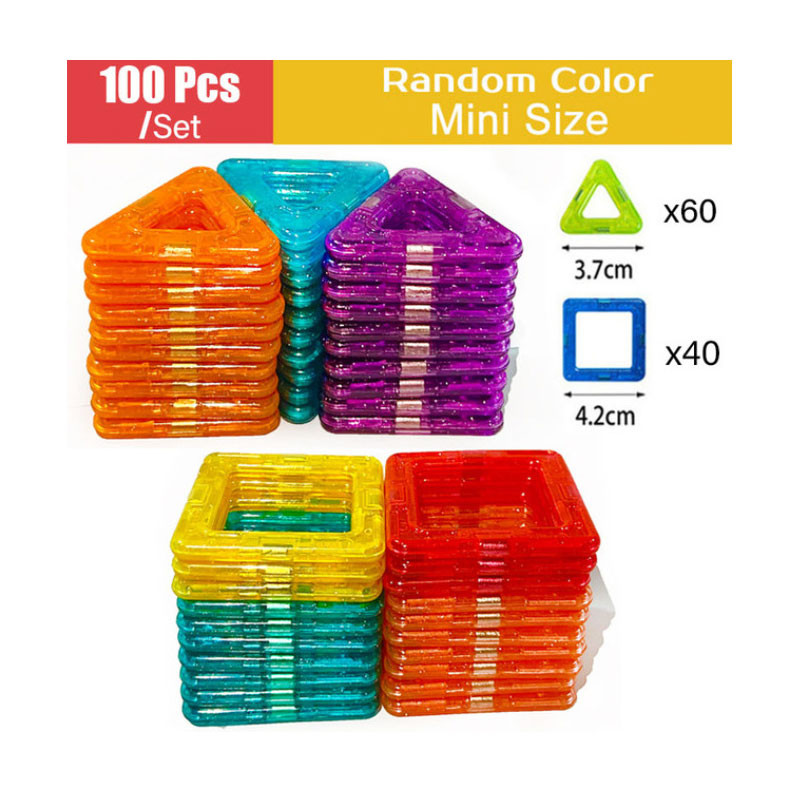 Jual Magnetic Building Blocks Big Size and Mini Size DIY Magnets Toys ...