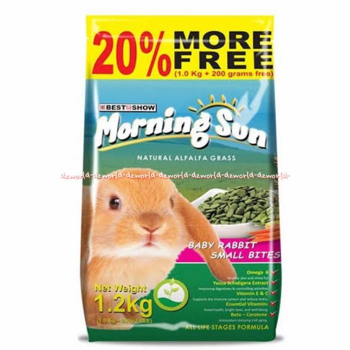 Jual Morning Sun 1.2kg Baby Rabbit Small Bites Alfafa Grass Carrot ...