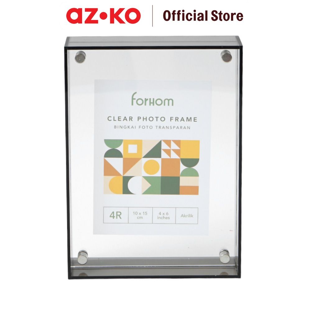 Jual AZKO Forhom 4r Bingkai Foto Meja Transparan Rhy23120603-1 - Hitam ...