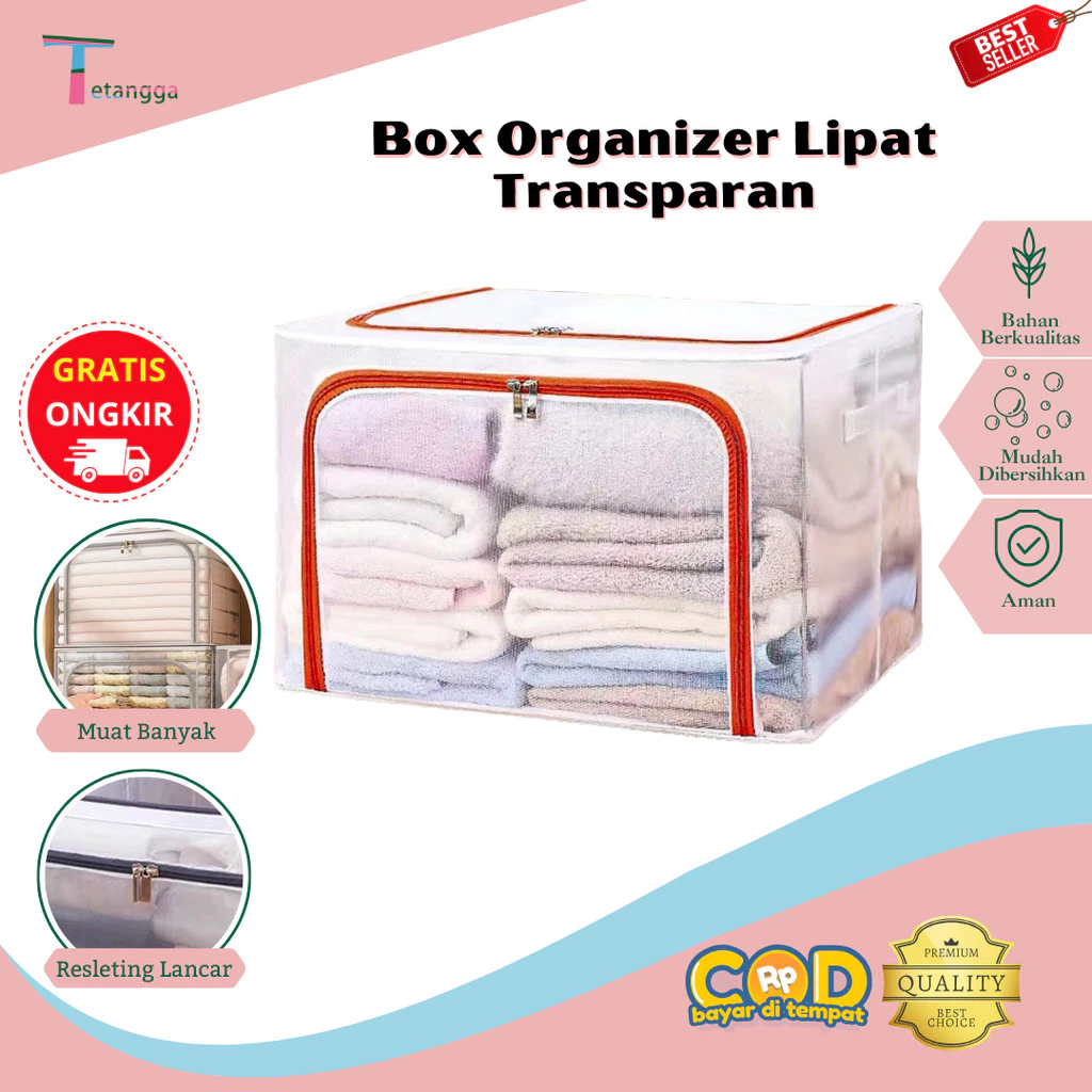 Box Organizer Lipat Transparan Fleksibel VS-140