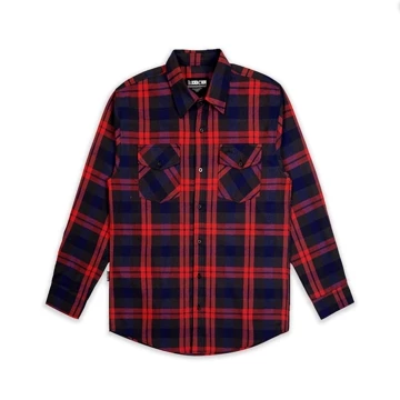 Kick Denim Kemeja Flannel Stripped Lengan Panjang Pria KMJ Flannel Kicho