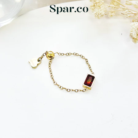 Gold Titanium Chain Ring