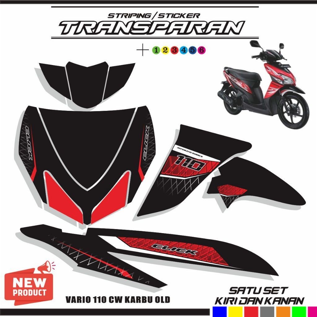 Jual STRIPING STICKER TRANSPARAN VARIO 110 KARBU CW TERBARU SIMPEL ...