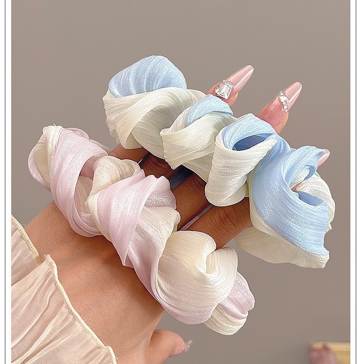 Jual Town Shell - Duo Colors Satin Premium Jumbo Scrunchy / scrunchie ...