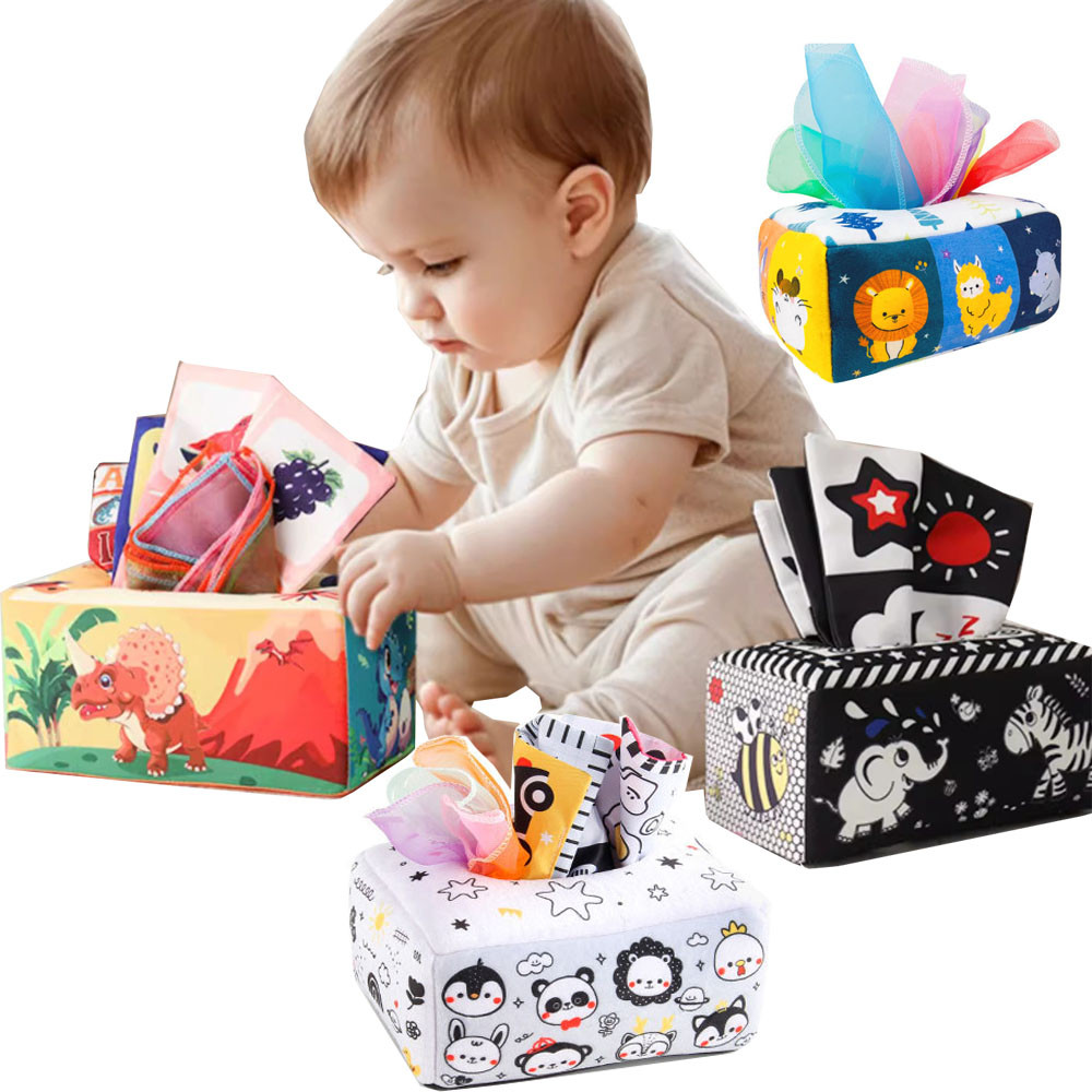 Jual Montessori Toys Magic Tissue Box Baby Educational Learning ...