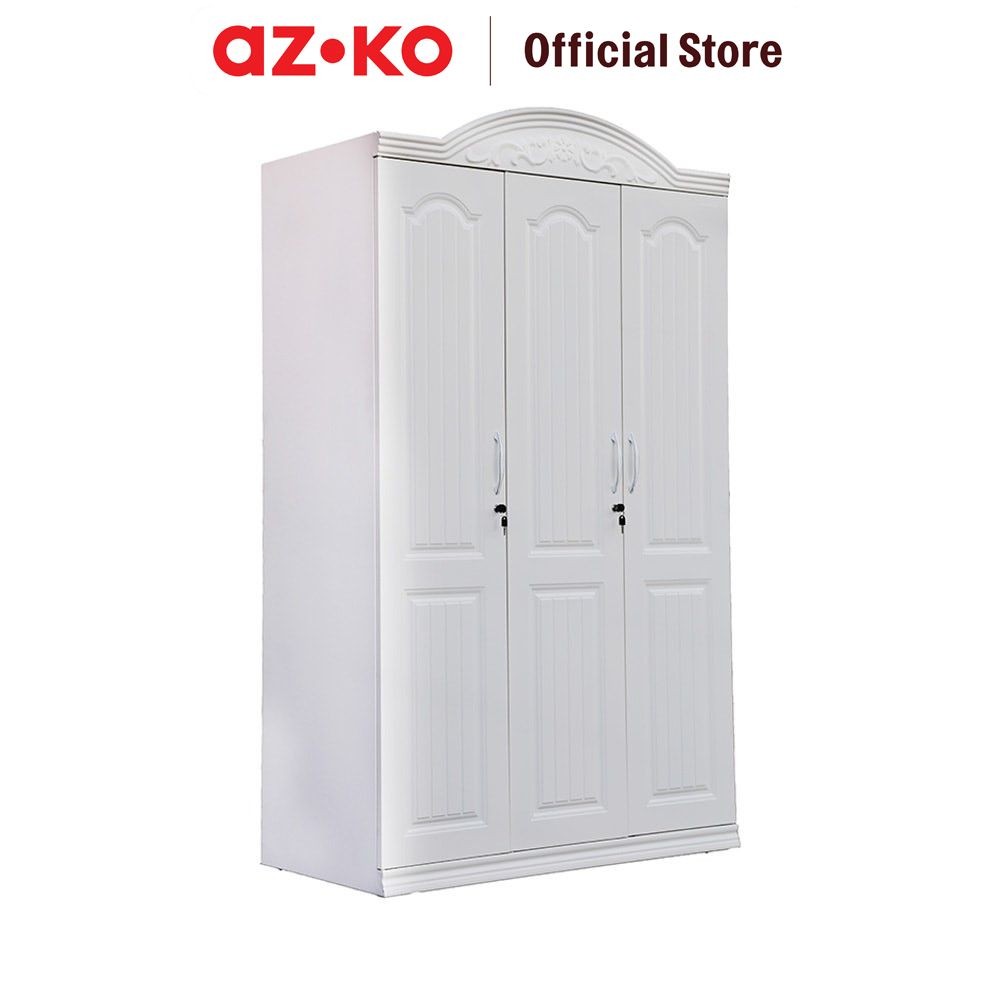 Jual AZKO Masterspace Lemari Pakaian 3 Pintu - Putih | Shopee Indonesia