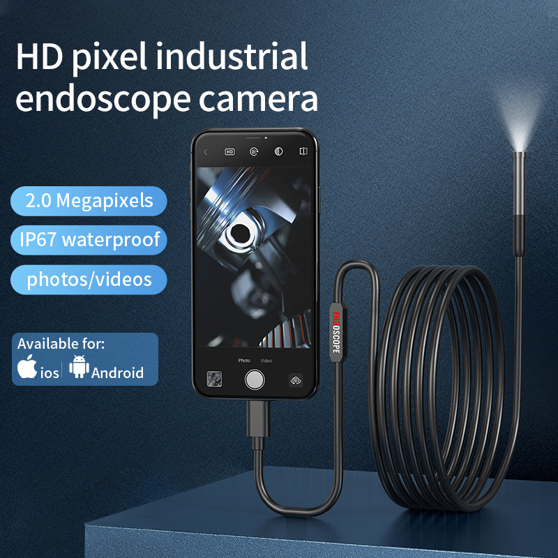 Jual 3 in 1 Endoscope Inspection Camera for Android, iPhone, iPad (9 ...