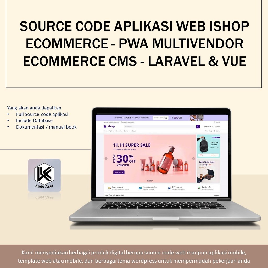 Jual SOURCE CODE APLIKASI WEB ISHOP ECOMMERCE - PWA MULTIVENDOR ...