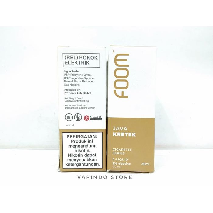 Jual SALT FOOM JAVA KRETEK 30ML NIC 30MG SALTNIC FOOM CIGARETTE E ...