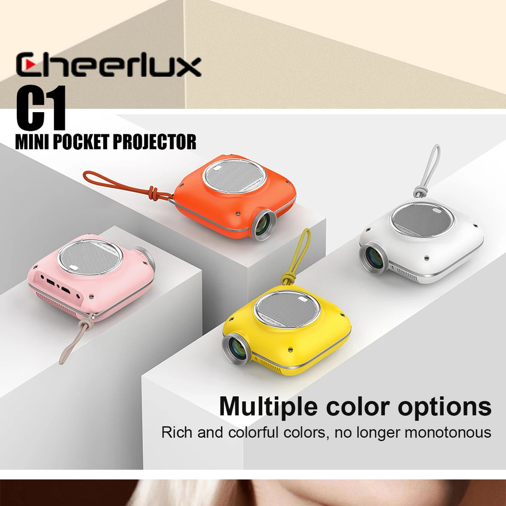Jual Cheerlux C1 Mini Pocket Projector HD Proyektor Light Home Theater ...