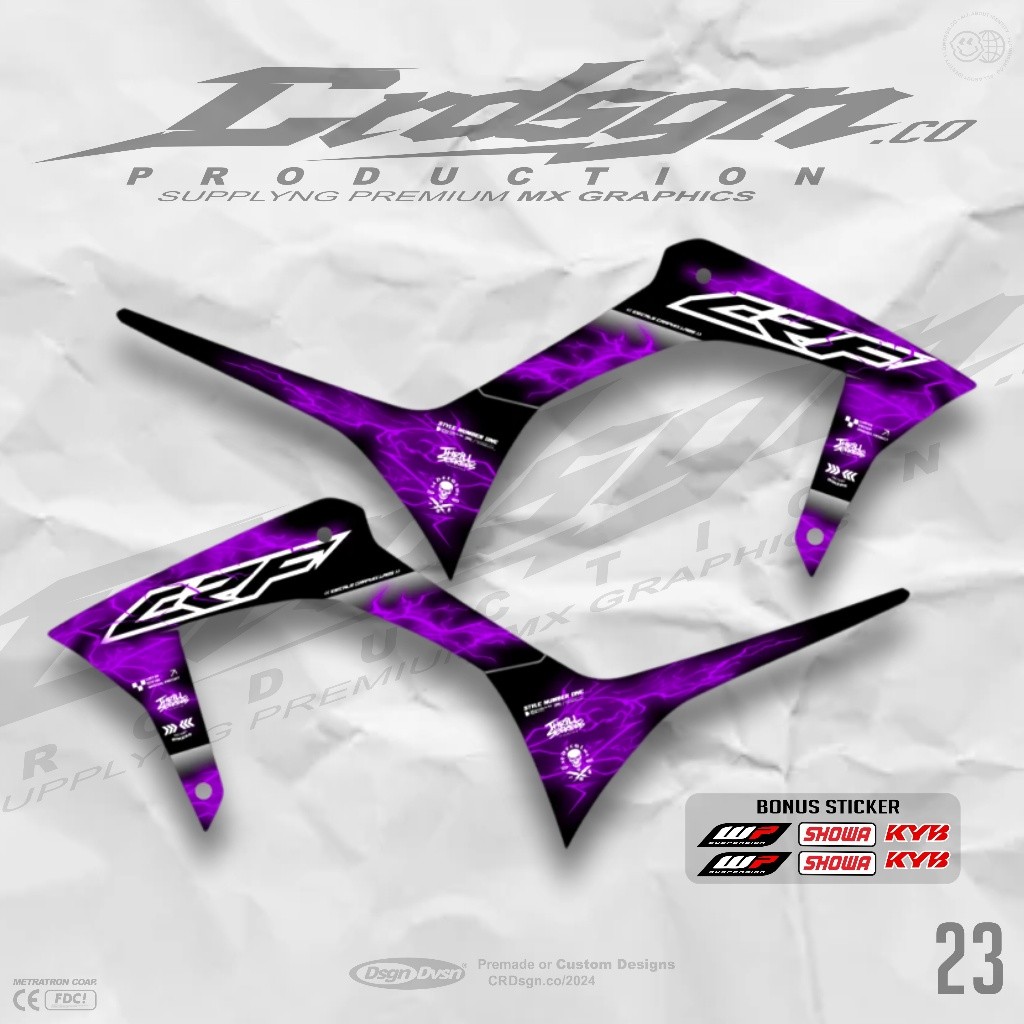 Jual Striping Sticker crf 150l motif petir simpel bahan vinyil,chrome ...