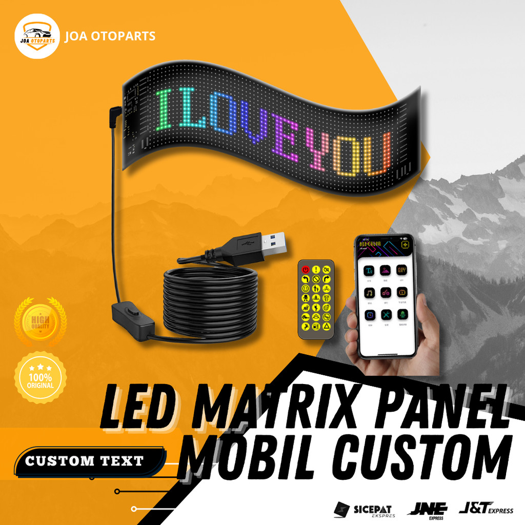 Jual LED Strip Matrix Panel Layar Display Custom Tulisan dengan USB ...