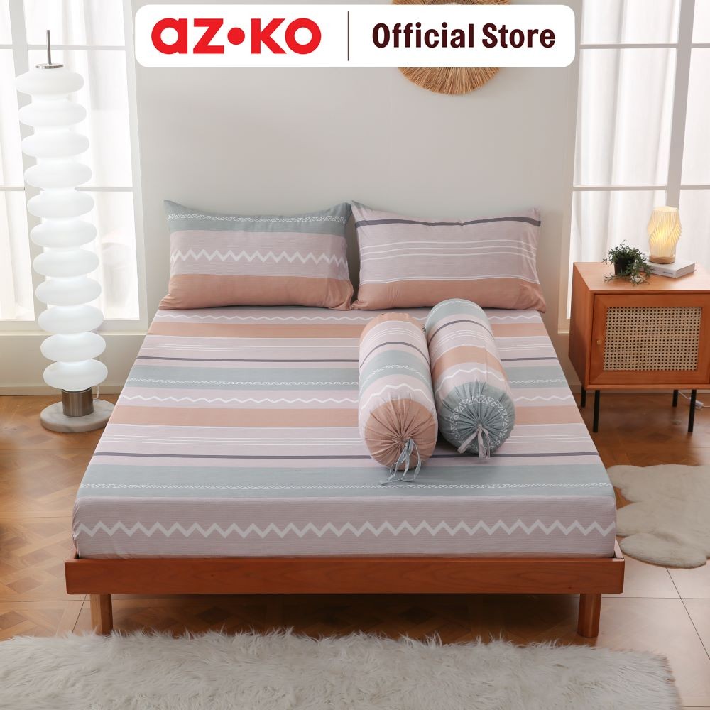Jual AZKO Sleeplite Set Seprai Microfiber Stripe Zen Sprei Seprai ...