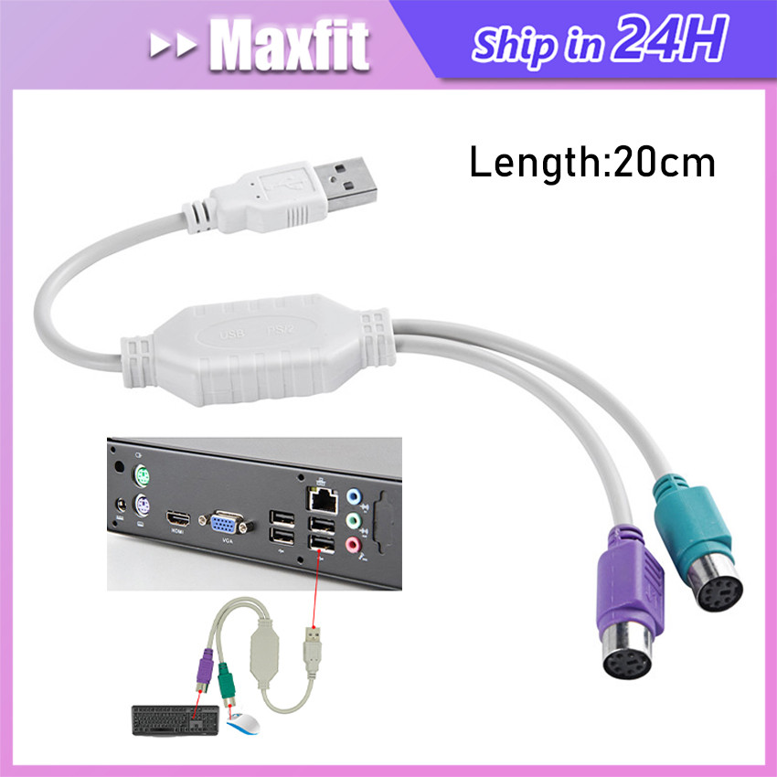 Jual Converter USB To PS2 Adapter Mouse Keyboard - Line Cable Konverter ...