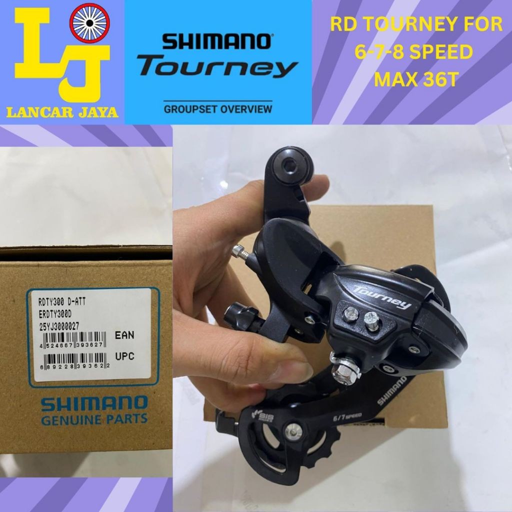 Dérailleur Arrière Shimano RD-TY300 6/7 Vitesses Avec Patte D'attache – Noir