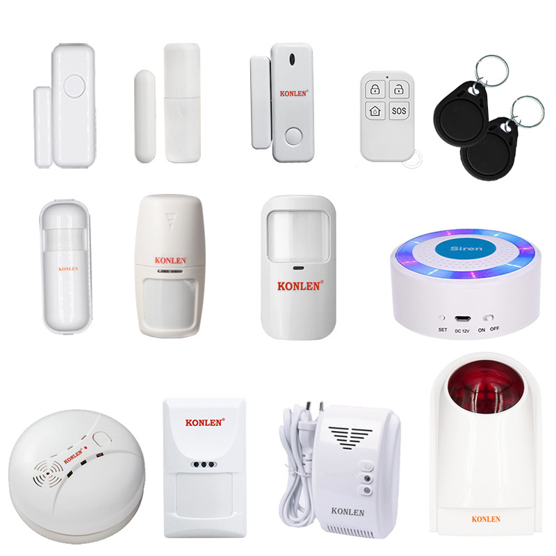 Jual Wireless Pir Motion Detector Door Window Sensor Fire Smoke Gas ...