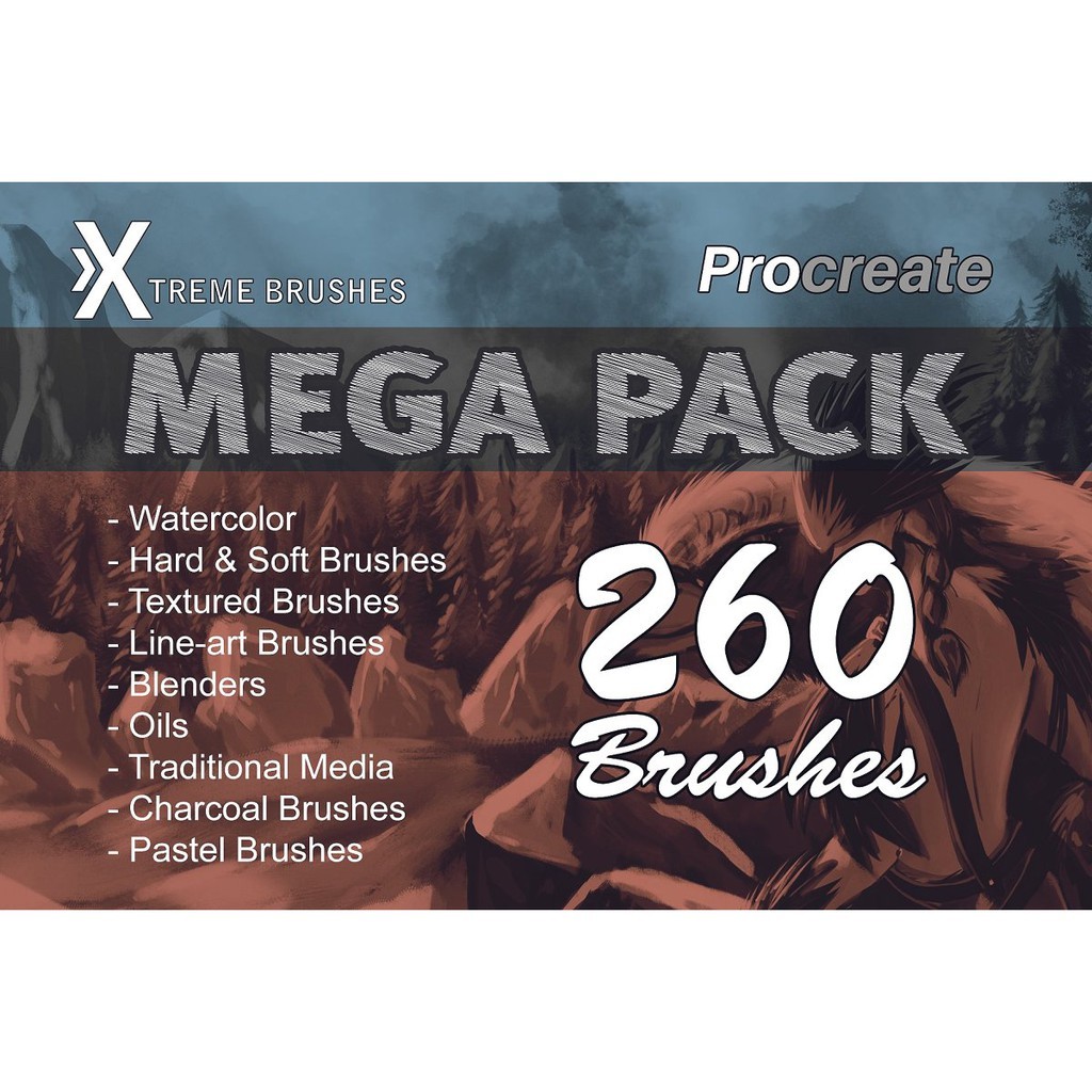 Jual 260 Procreate MEGA Pack Premium Brushes Collection | Shopee Indonesia