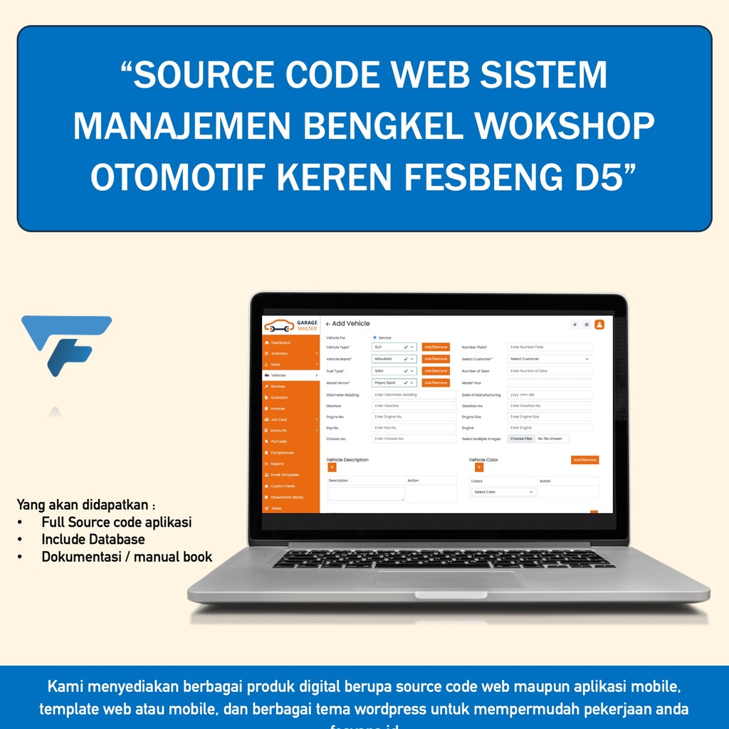 Jual SOURCE CODE WEB SISTEM MANAJEMEN BENGKEL WOKSHOP OTOMOTIF KEREN ...